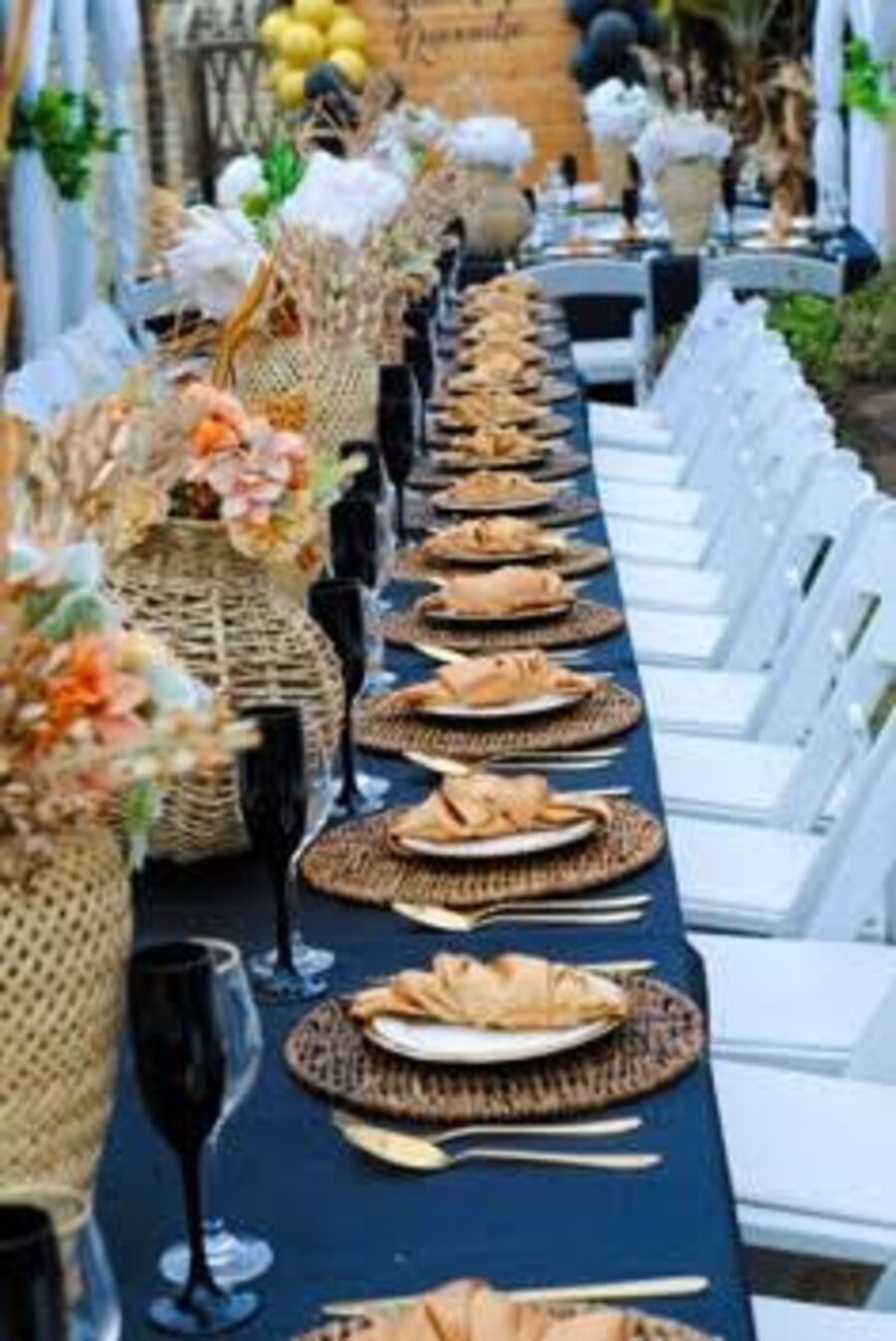 A table dressed for the celebration